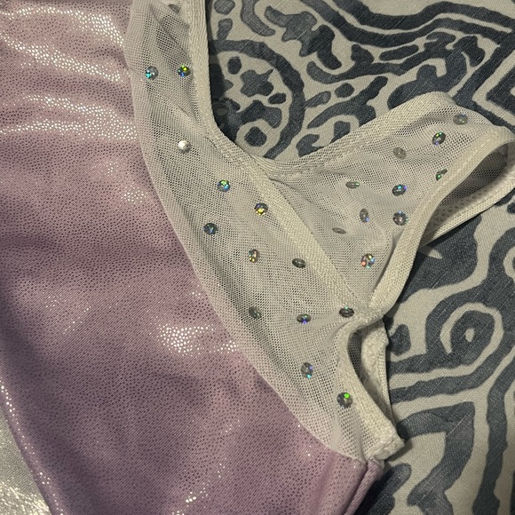 Purple Gymnastics Leo Suit Sparkles - Picture 2 of 8